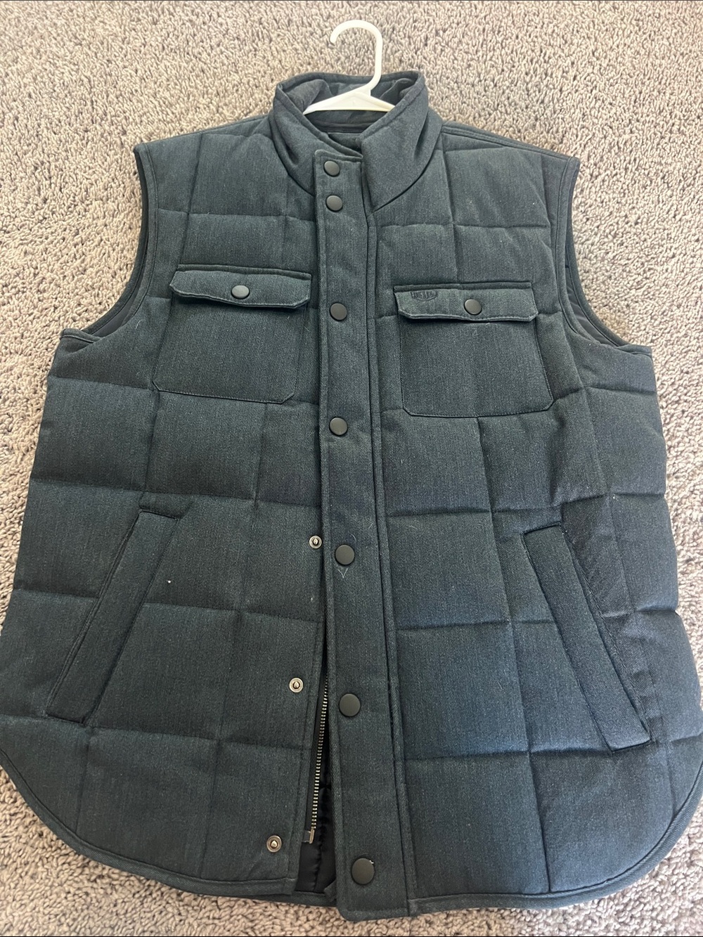 Deus Ex Machina Men's Quilted Snap-Front Vest - Navy
